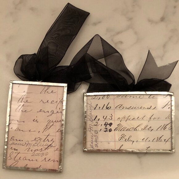 Glass Framed Cat/Dog Ornaments - Picture 2 of 2